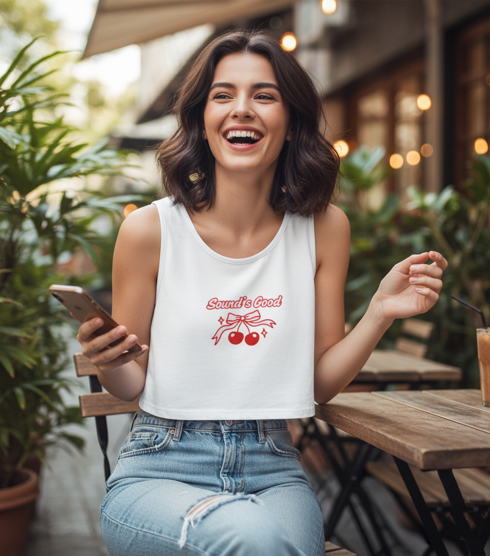 Cheerful Threads Crop Tank